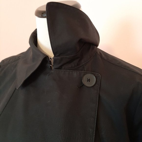 Everlane Women's Drape Trench Coat XS Black Belted - Picture 4 of 10